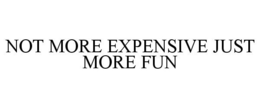 NOT MORE EXPENSIVE JUST MORE FUN trademark