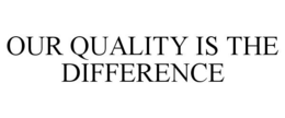 OUR QUALITY IS THE DIFFERENCE trademark