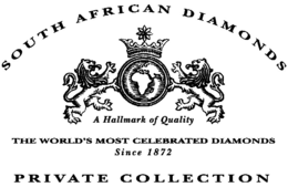 SOUTH AFRICAN DIAMONDS PRIVATE COLLECTION THE WORLD'S MOST CELEBRATED DIAMONDS SINCE 1872 A HALLMARK OF QUALITY trademark