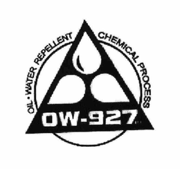 OW-927 OIL · WATER REPELLENT CHEMICAL PROCESS trademark