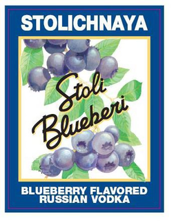 STOLICHNAYA STOLI BLUEBERI BLUEBERRY FLAVORED RUSSIAN VODKA trademark