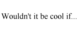 WOULDN'T IT BE COOL IF... trademark