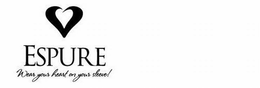 ESPURE WEAR YOUR HEART ON YOUR SLEEVE! trademark