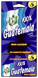 100% GUATEMALA 800 ACCESO SIN CARGO DE CONEXION SIN CARGO DE CONEXION $5 10% GUATEMALA 800 ACCESO PHONE CARD trademark