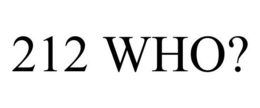 212 WHO? trademark