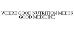WHERE GOOD NUTRITION MEETS GOOD MEDICINE trademark