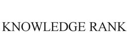 KNOWLEDGE RANK trademark