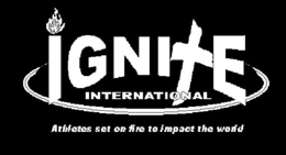 IGNITE INTERNATIONAL ATHLETES SET ON FIRE TO IMPACT THE WORLD trademark