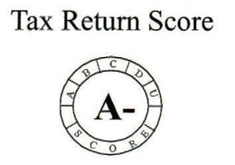 TAX RETURN SCORE A- ABCDU SCORE trademark