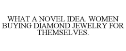 WHAT A NOVEL IDEA. WOMEN BUYING DIAMOND JEWELRY FOR THEMSELVES. trademark