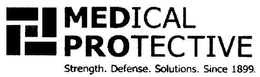 MEDICAL PROTECTIVE STRENGTH. DEFENSE. SOLUTIONS. SINCE 1899. trademark