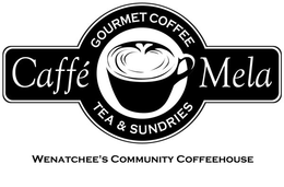 CAFFÉ MELA GOURMET COFFEE TEA & SUNDRIES WENATCHEE'S COMMUNITY COFFEEHOUSE trademark