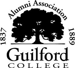 GUILFORD COLLEGE 1837 ALUMNI ASSOCIATION 1889 trademark