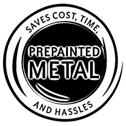 PREPAINTED METAL SAVES COST, TIME, AND HASSLES trademark