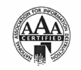 NATIONAL ASSOCIATION FOR INFORMATION DESTRUCTION AAA CERTIFIED trademark