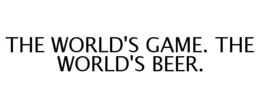 THE WORLD'S GAME. THE WORLD'S BEER. trademark