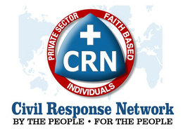 + CRN  PRIVATE SECTOR FAITH BASED INDIVIDUALS  CIVIL RESPONSE NETWORK BY THE PEOPLE · FOR THE PEOPLE trademark