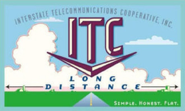 ITC INTERSTATE TELECOMMUNICATIONS COOPERATIVE, INC. LONG DISTANCE SIMPLE. HONEST. FLAT. trademark