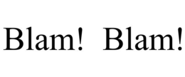 BLAM! BLAM! trademark