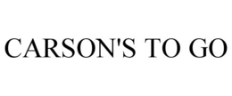 CARSON'S TO GO trademark