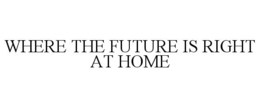 WHERE THE FUTURE IS RIGHT AT HOME trademark