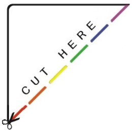 CUT HERE trademark