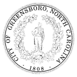 CITY OF GREENSBORO, NORTH CAROLINA 1808 trademark