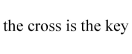 THE CROSS IS THE KEY trademark