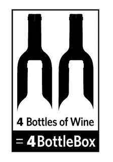 4 BOTTLES OF WINE = 4BOTTLEBOX trademark