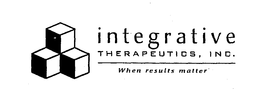 INTEGRATIVE THERAPEUTICS, INC. WHEN RESULTS MATTER trademark