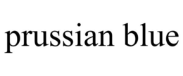 PRUSSIAN BLUE trademark