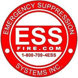 EMERGENCY SUPPRESSION SYSTEMS INC. ESSFIRE.COM 1-800-709-4ESS trademark