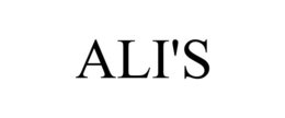 ALI'S trademark