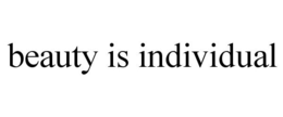 BEAUTY IS INDIVIDUAL trademark