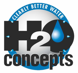 CLEARLY BETTER WATER H2O CONCEPTS trademark