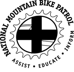 NATIONAL MOUNTAIN BIKE PATROL ASSIST · EDUCATE · INFORM trademark