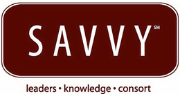 SAVVY LEADERS · KNOWLEDGE · CONSORT trademark