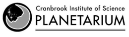 CRANBROOK INSTITUTE OF SCIENCE PLANETARIUM trademark