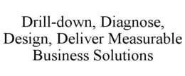 DRILL-DOWN, DIAGNOSE, DESIGN, DELIVER MEASURABLE BUSINESS SOLUTIONS trademark