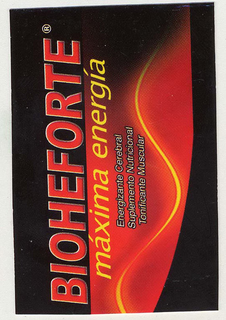 BIOHEFORTE MÁXIMA ENERGIA ENERGIZANTE CEREBRAL SUPLEMENTO NUTRICIONAL TONIFICANTE MUSCULAR trademark