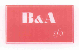 B&A SFO trademark