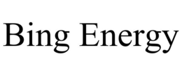 BING ENERGY trademark
