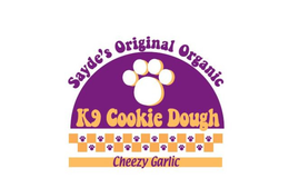 SAYDE'S ORIGINAL ORGANIC K9 COOKIE DOUGH CHEEZY GARLIC trademark