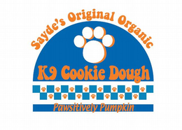 SAYDE'S ORIGINAL ORGANIC K9 COOKIE DOUGH PAWSITIVELY PUMPKIN trademark