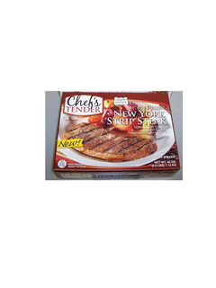 CHEF'S TENDER USDA CHOICE BEEF LOIN NEW YORK SRIP STEAK NEW! trademark