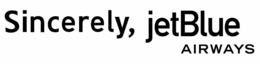 SINCERELY, JETBLUE AIRWAYS trademark