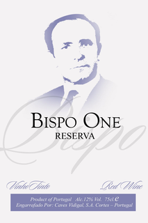 BISPO BISPO ONE RESERVA VINHO TINTO RED WINE PRODUCT OF PROTUGAL ALC. 12% VOL. 75CL.E ENGARRAFADO POR: CAVES VIDIGAL, S.A. CORTES - PORTUGAL trademark