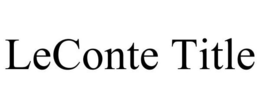 LECONTE TITLE trademark