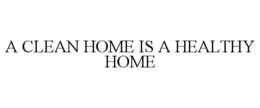 A CLEAN HOME IS A HEALTHY HOME trademark