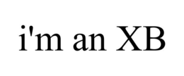 I'M AN XB trademark